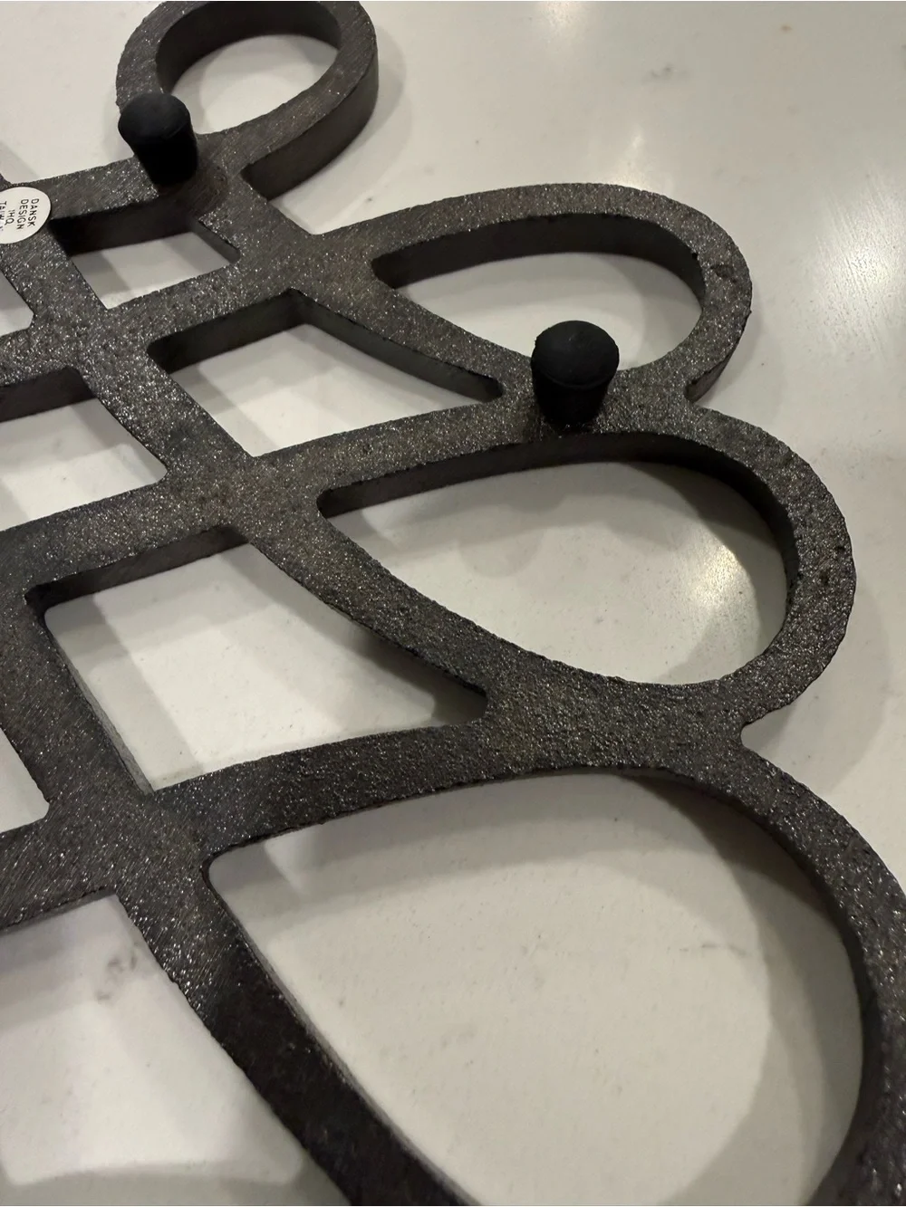 Decorative Vintage Iron Wall Trivet - Cast Iron in matte finish! Dansk